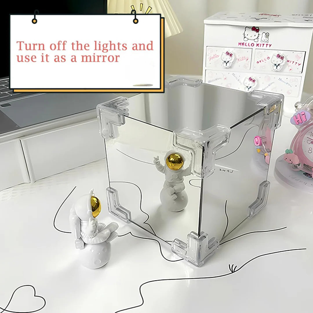 LED Tulip Flower Cube Lamp – 3D Floral Night Light for Home Décor & Gifts